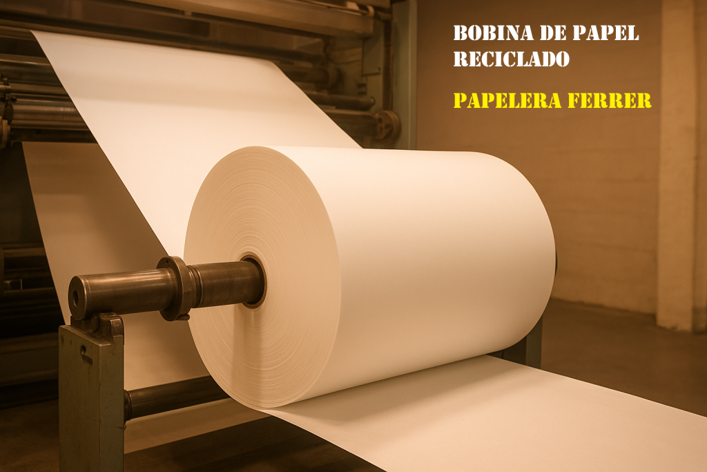 bobina papel reciclado compra venta papelera ferrer