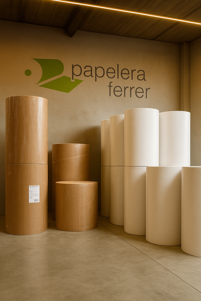 bobina papel reciclado compra venta papelera ferrer